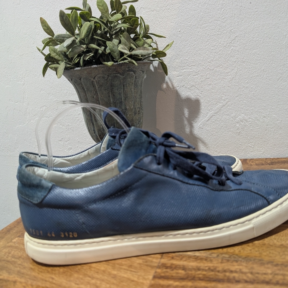 Common Projects‎ Achilles Perforated Leather Blue  Sneakers Mens Size - Picture 3 of 8